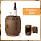 Vintiquewise Vintage Wooden Barrel Shaped Wine Holder with a rotating turntable QI004652 - alternate 7